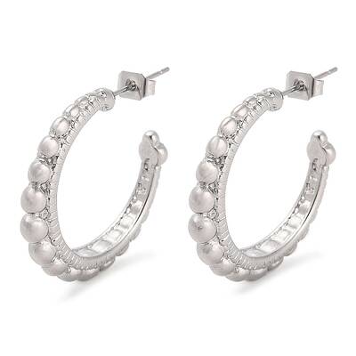 Non-Tarnish 304 Stainless Steel Ring Stud Earrings
