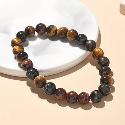 Natural Tiger Eye Bead Stretch Bracelets
