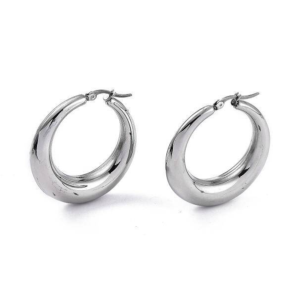 Tarnish Resistant Ring 304 Stainless Steel Hoop Earrings