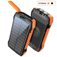 33500mAh Solar Charger Power Bank with 15W Fast Wireless Charging, 20W PD USB-C & 3 USB Ports, 5 Devices Simultaneous Chargin...