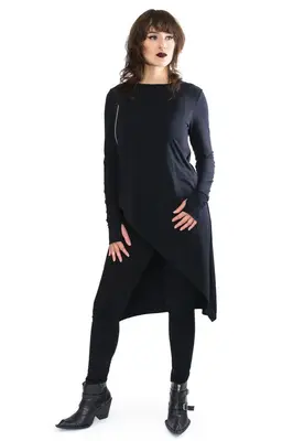 Asymmetrical Zipped Tunic | Size: XL
