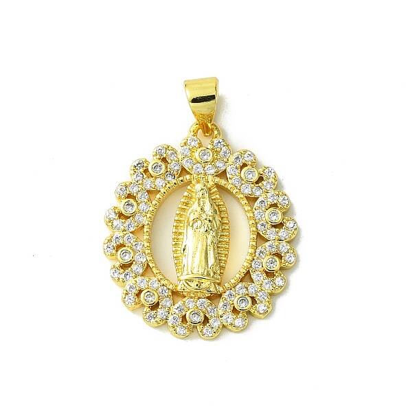 Real 18K Gold Plated Brass Micro Pave Cubic Zirconia Pendants