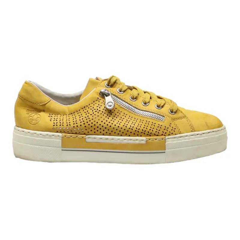 RIEKER Sneaker Trainers Yellow Synthetic Mens UK 8
