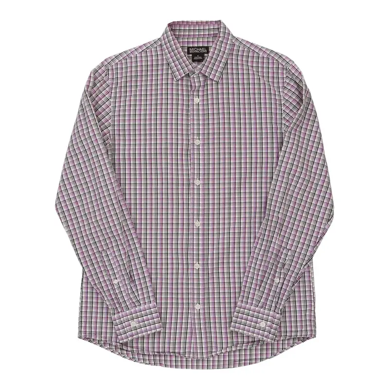 Michael By Michael Kors Checked Shirt - Small White Cotton