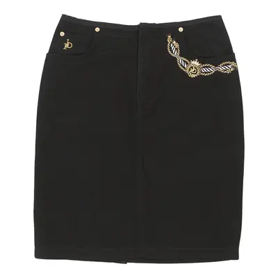 Roccobarocco Skirt - 28W UK 8 Black Cotton | Size: UK 8