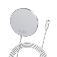 15W Magnetic Wireless Charger, Lightweight Fast Wireless Charger, Portable Charger for iPhone 16 15 14 Galaxy S24 S23 AirPod...