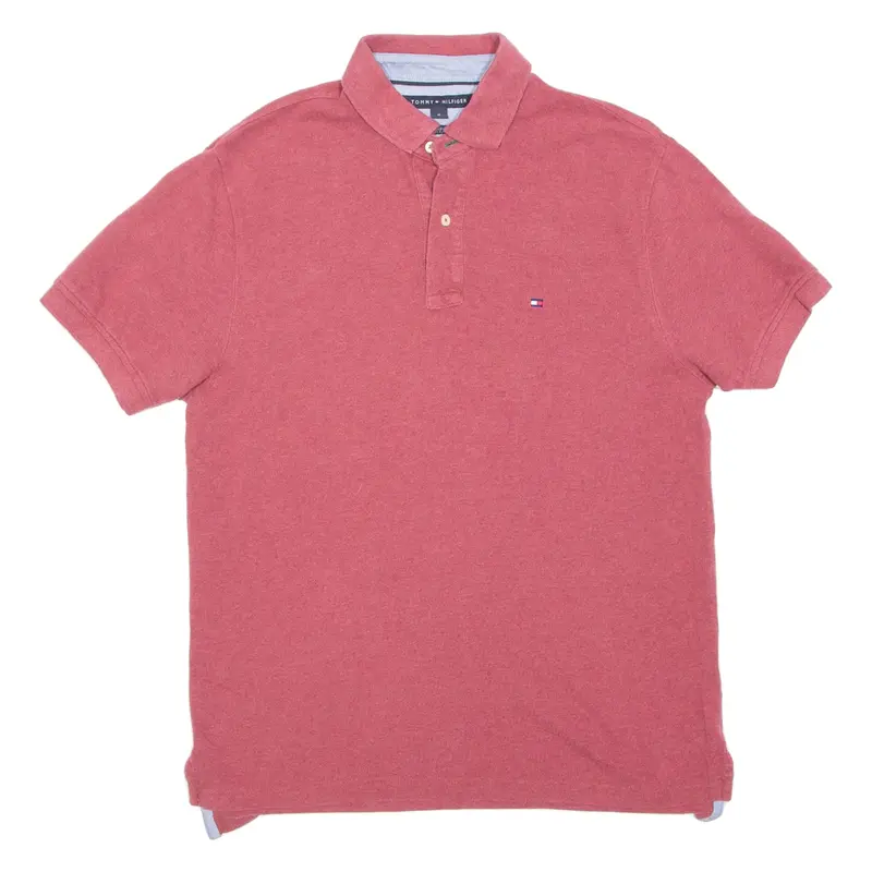 TOMMY HILFIGER Mens Polo Shirt Maroon M
