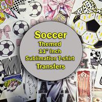 11-Inch Soccer Theme Sublimation Transfer – Requires Heat Press, Cricut Press. Sublimation transfers for light polyester sh...