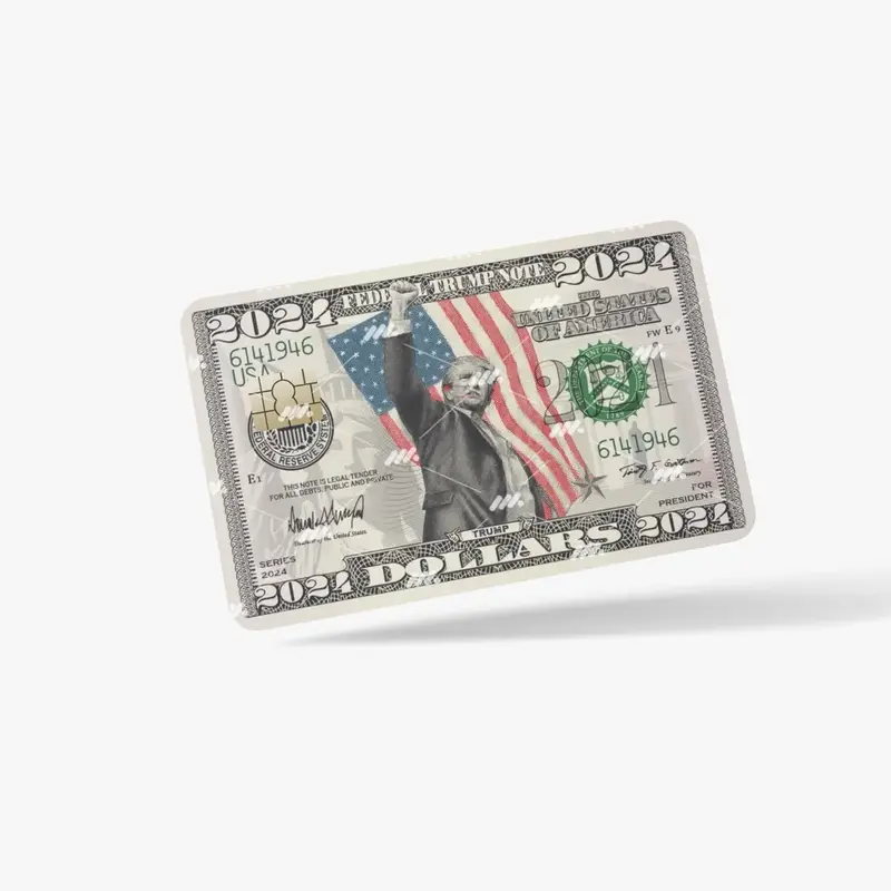 Fight fight fight  Papi Donald  Trump card nostalgic  style credit card skin sticker for debit credit ebt anti trump