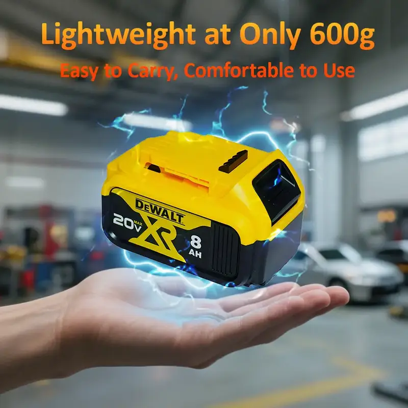 DW 4-Pack 20V Max XR 8.0Ah Lithiumion Battery Pack by DCB200 for 20V Tools High Capacity & Exceptional Compatibility Lightwei...