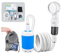Outdoor Camping Shower with 3 Spray Modes Portable Electric Shower Pump Waterproof for Camping, Hiking, Travel, Car Washing, ...