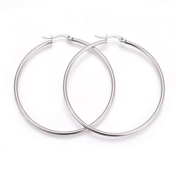 Tarnish Resistant 304 Stainless Steel Big Hoop Earrings