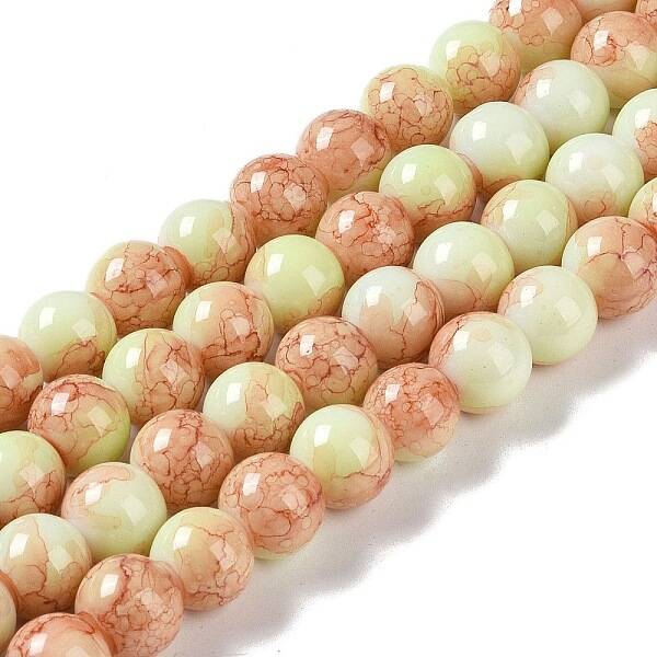 Baking Paint Glass Bead Strands