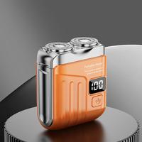 Portable Electric Razor for Men, Mini USB Rechargeable Beard Trimmer with Digital Display, Magnetic Adsorption Dual Blade Hea...