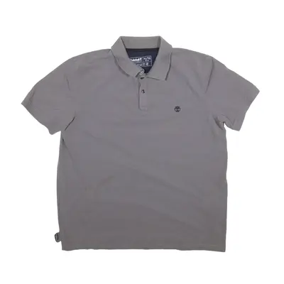TIMBERLAND Slim Fit Polo Shirt Grey Short Sleeve Mens XL
