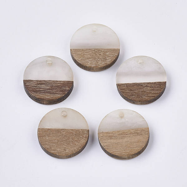 Resin & Walnut Wood Pendants