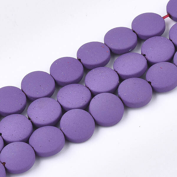 Spray Painted Non-magnetic Synthetic Hematite Beads Strands