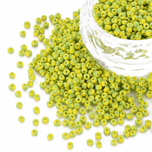 12/0 Two Tone Opaque Glass Seed Beads
