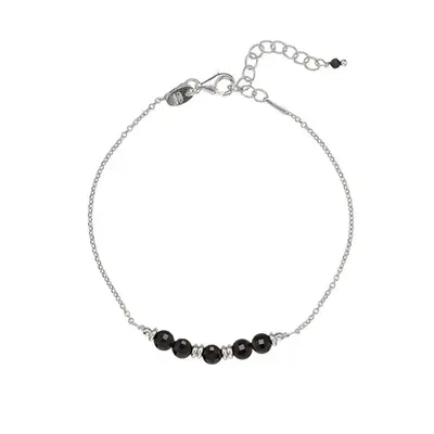 Alisia Bracciale Moda Con Perle Di Spinello Nero Al4898-Argento-Spinello