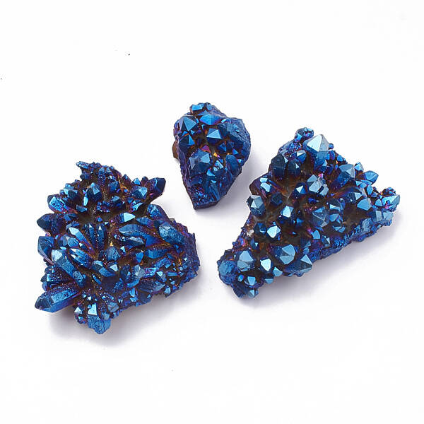 Electroplate Natural Druzy Quartz Crystal Decorations