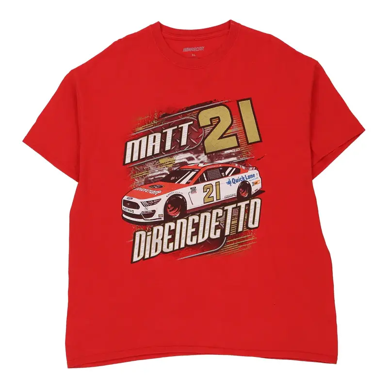 Dibenedetto Nascar Nascar T-Shirt - XL Red Cotton