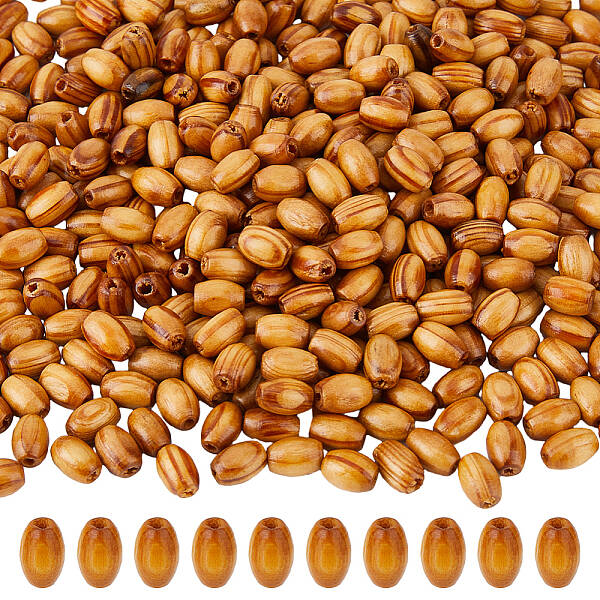 500Pcs Natural Wood Beads