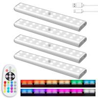 Diomart Under-Cabinet Lighting, Dimmable RGB Stripe 48 LED Stripes with Remote - 15 Color-Changing Nightlight for Home-Shelf,...