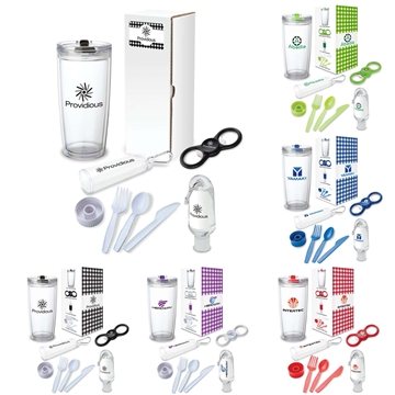 100 Custom Excursion 4-Piece Picnic Gift Set - Insulated Tumbler & ...
