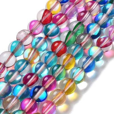 Synthetic Moonstone Beads Strands