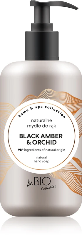 beBIO Home & Spa soap naturale for hands black amber & Orchid 300 ml