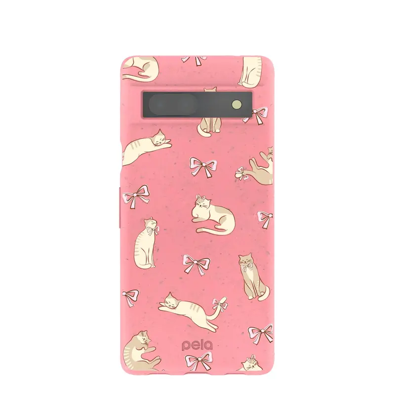 Bubblegum Pink Purrfection Google Pixel 7a Case