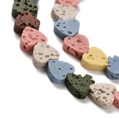 Synthetic Lava Rock Dyed Beads Strands