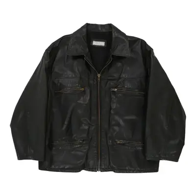 Senio Mannucci Leather Jacket - XL Black Leather