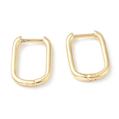 Brass Huggie Hoop Earrings