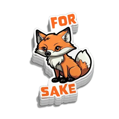 For Fox Sake Hard Hat Decal