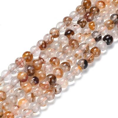 Natural Yellow Hematoid Quartz/Golden Healer Quartz Beads Strands