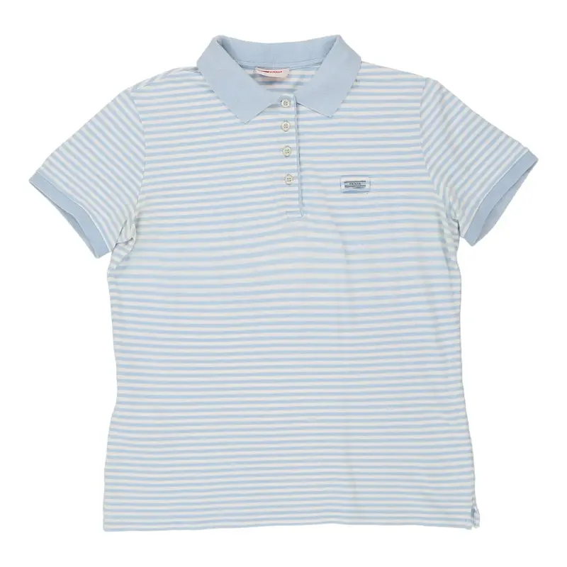 Prada Polo Shirt - XL Blue Cotton Blend | Size: x-large