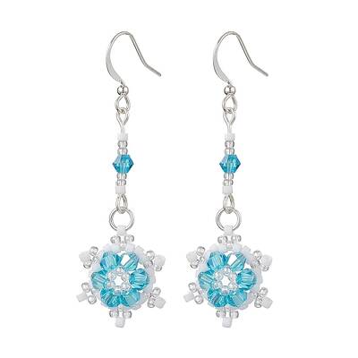 Glass Seed Beaded Dangle Earrings