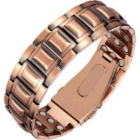 【FathersDayGift】Jecanori Copper Bracelet for Men,Unique Folding Clasp Wristband Brazaletes with Adjustment Tool and Jewel...