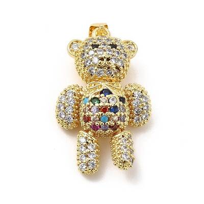 Brass Micro Pave Cubic Zirconia Pendants
