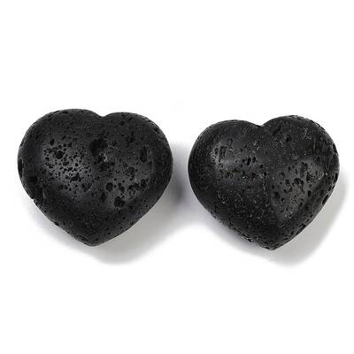 Heart Natural Lava Rock Palm Stone