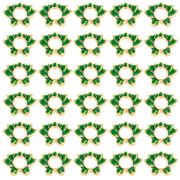 30Pcs Alloy Enamel Bead Frame