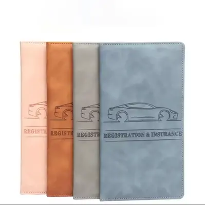 Car Organizer, Car Document Holder, Auto Registration and Insurance Card Holder, Premium Leather Case for Driver's License Em...