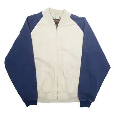 EDDIE BAUER Mens Bomber Jacket Cream XL