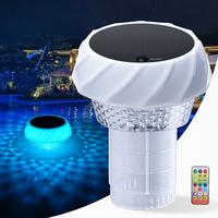 Solar Pool Chlorine Floater, Chlorine Tablet Floater with Remote Control Colorful Lights, Adjustable Release Floating Chlorin...
