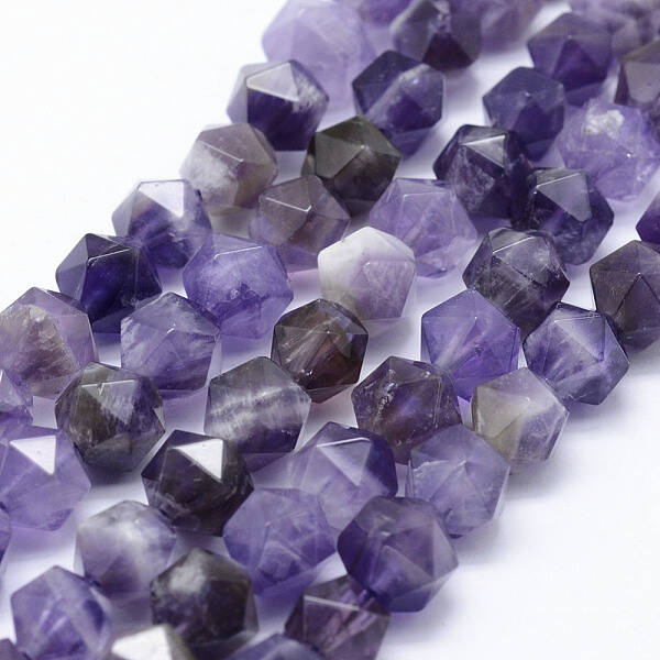 Natural Chevron Amethyst Beads Strands