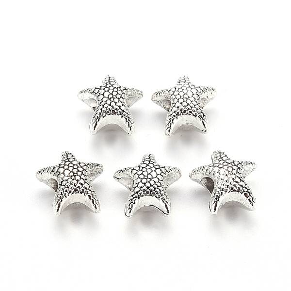 Tibetan Style Alloy European Beads