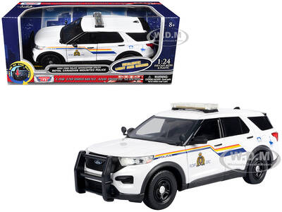 2022 Ford Police Interceptor Utility White Royal Canadian Mounted Police (RCMP) with Flashing Light Bar and Front and Rear ...