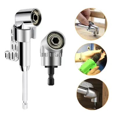 Right Angle Drill Attachment with Multi-function Bend Screwdriver Bit,105 Degree Right Angle Drill Adapter,1/4\