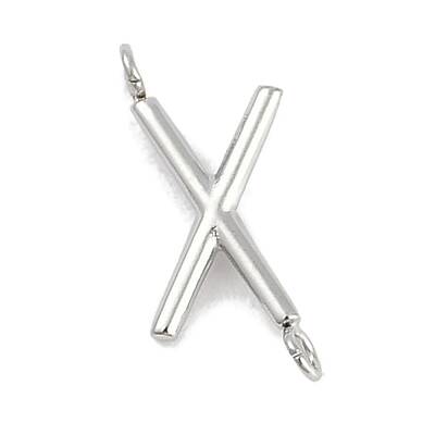 304 Stainless Steel Letter Connector Charms